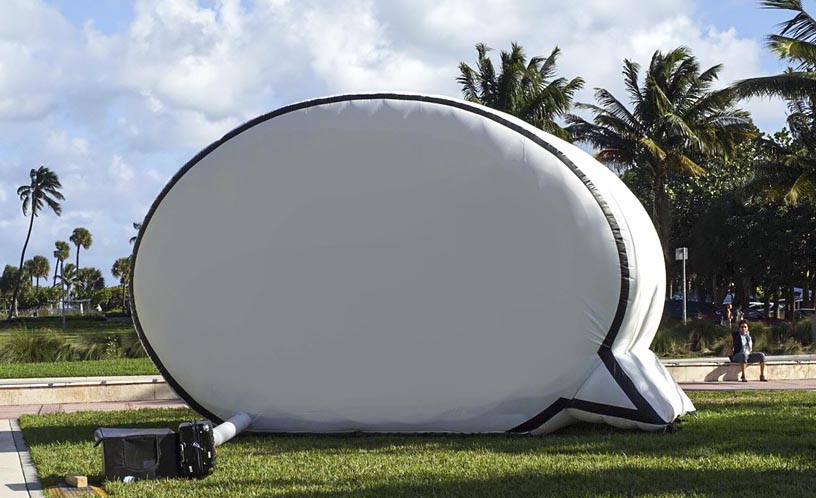 Artists, Galleries, Museums Presentation: Online Reputation Solutions Presentation, Recover Reputation, large white inflatable art piece in Miami Beach